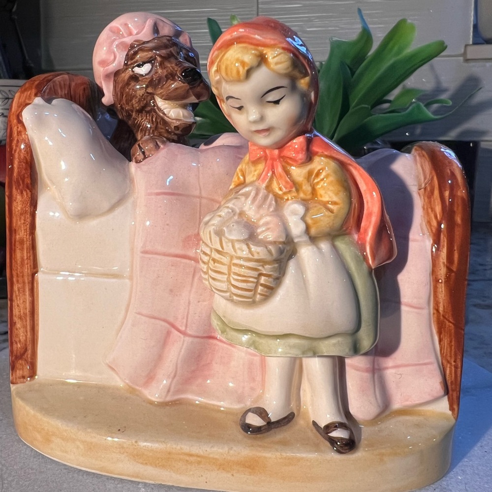 Musical! Little Red Riding Hood & the Big Bad Wolf Ceramic Figurine